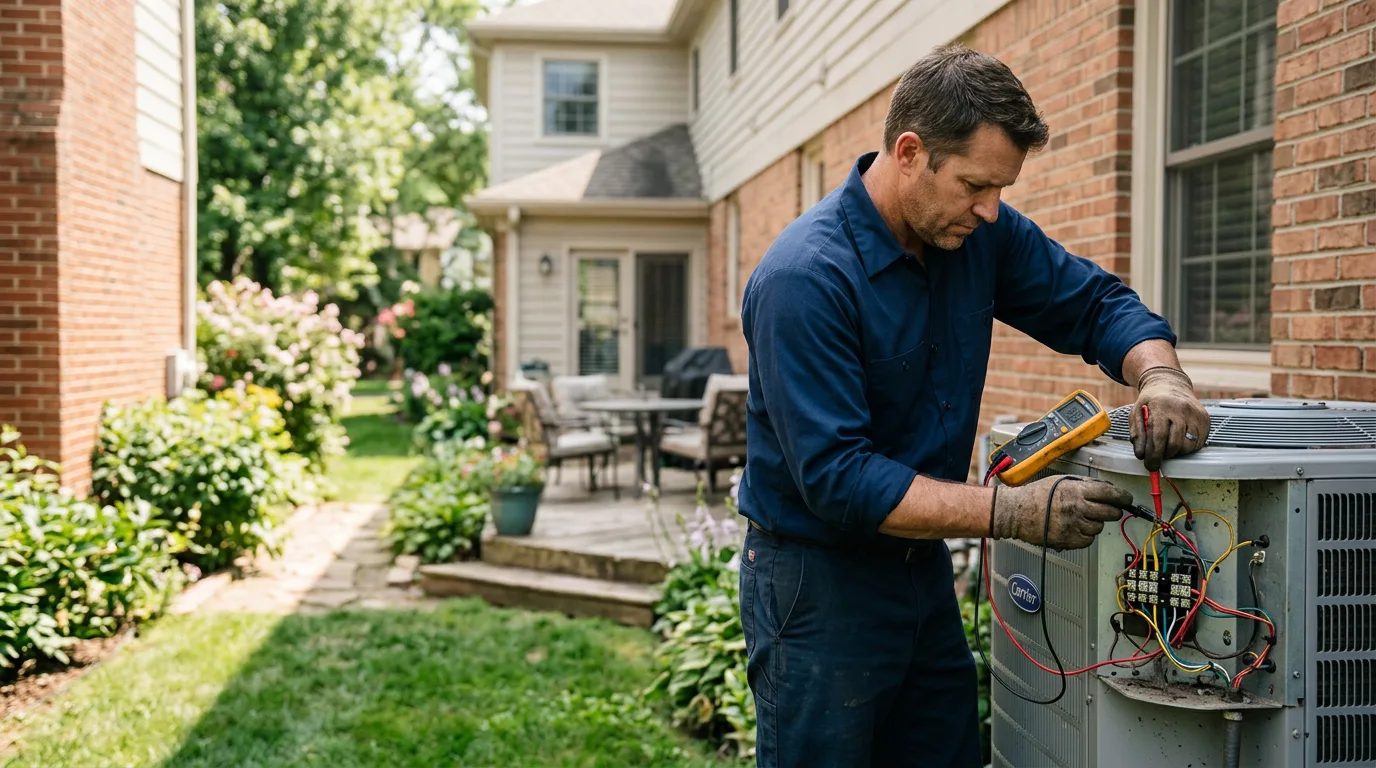 HVAC technician working near Palmyra, NY